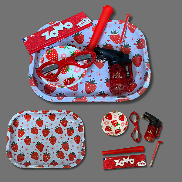 Kit Bandeja Morangos - Vermelho