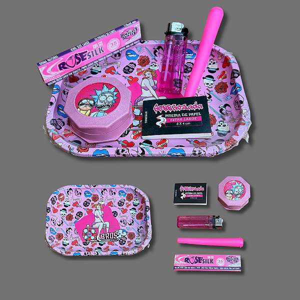 Kit Bandeja Bros - Rosa