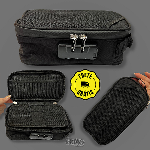 Case Hemp com senha - Anti Cheiro e Anti Furtos - Preta