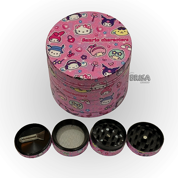 Dichavador De Metal 4 Partes 50mm - Hello Kitty