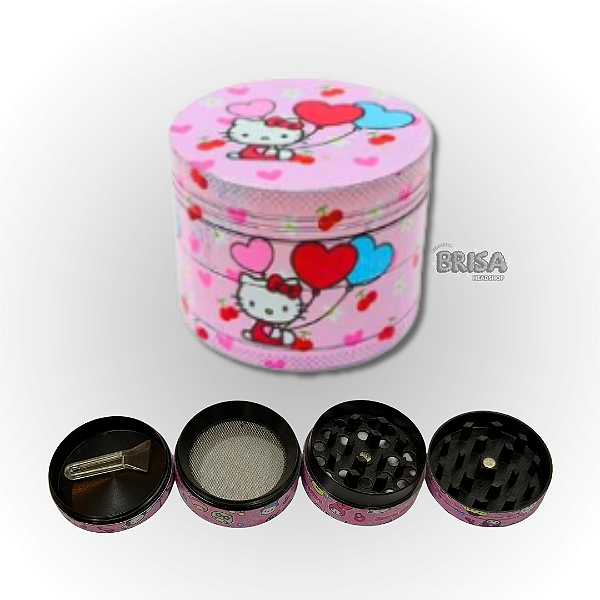 Dichavador De Metal 4 Partes 50mm - Hello Kitty