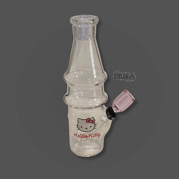 Bong de Vidro Garrafinha - Hello Kitty