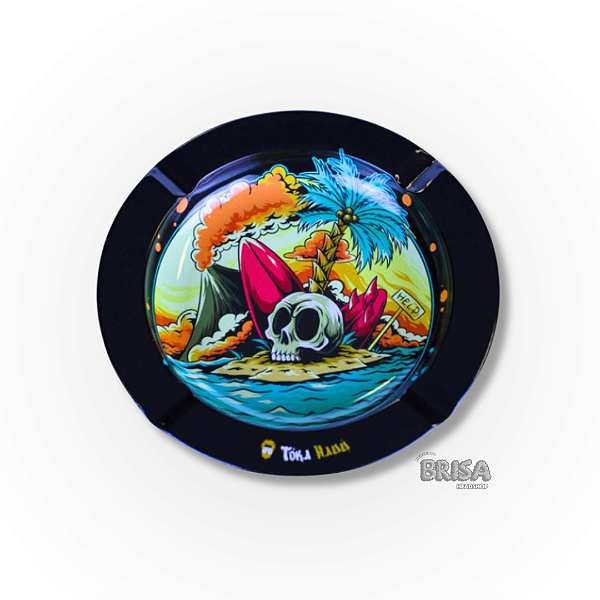 CINZEIRO DE METAL CAVEIRA ILHADA - TÓKA HAUÚ