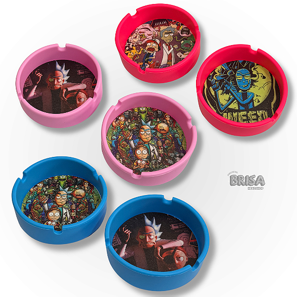 Cinzeiro de silicone Rick and Morty Colors 90mm