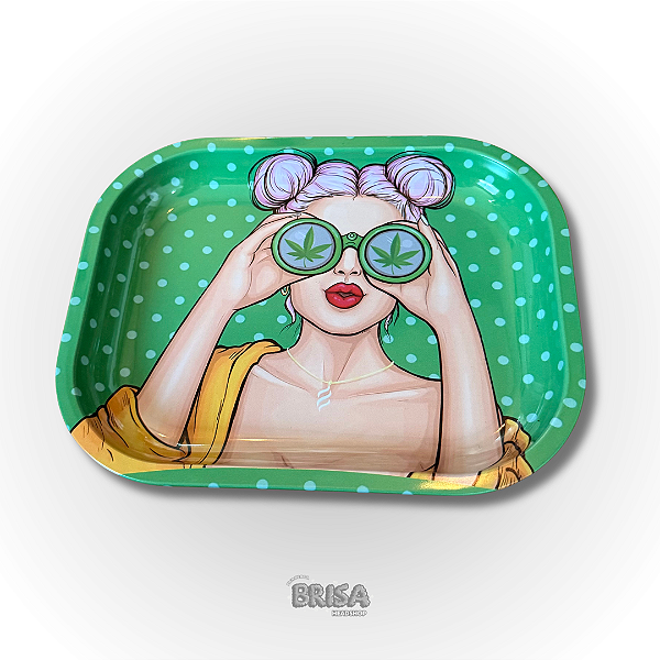 Bandeja de Metal 18x14 - Ganja Girl
