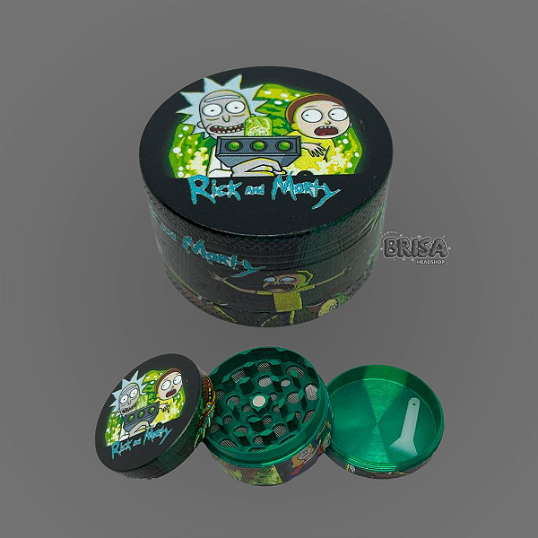 Dichavador De Metal 3 Partes Full Rick e Morty - 50 mm