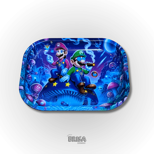 Bandeja de Metal 18x14 - Mario e Luigi