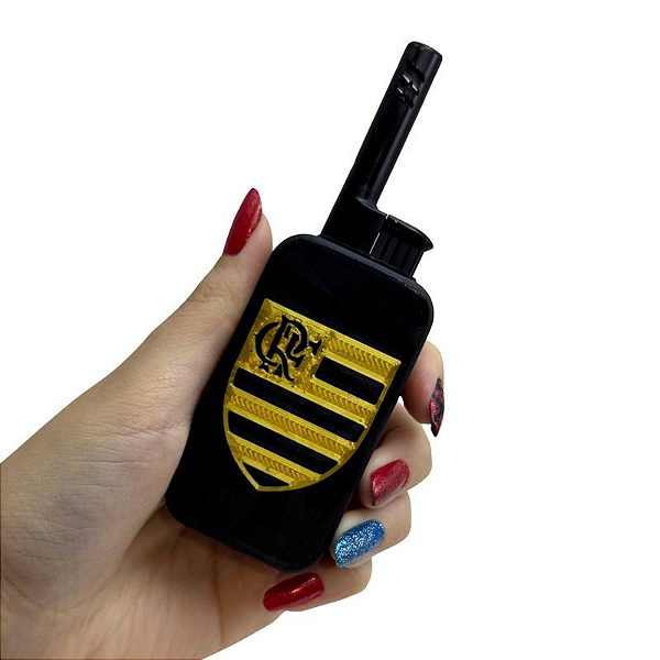 Capinha Para Isqueiro - Flamengo Preto e Dourado
