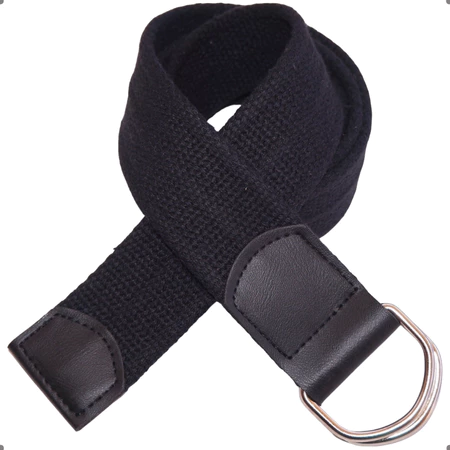 Cinto de Lona Preta Estonada