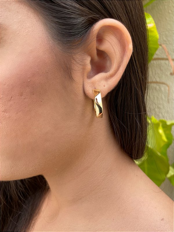 Brinco Argola Octagonal