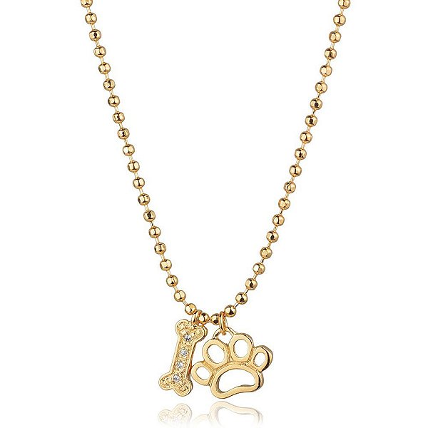 Colar Pet Patinha de Cachorro Kevin