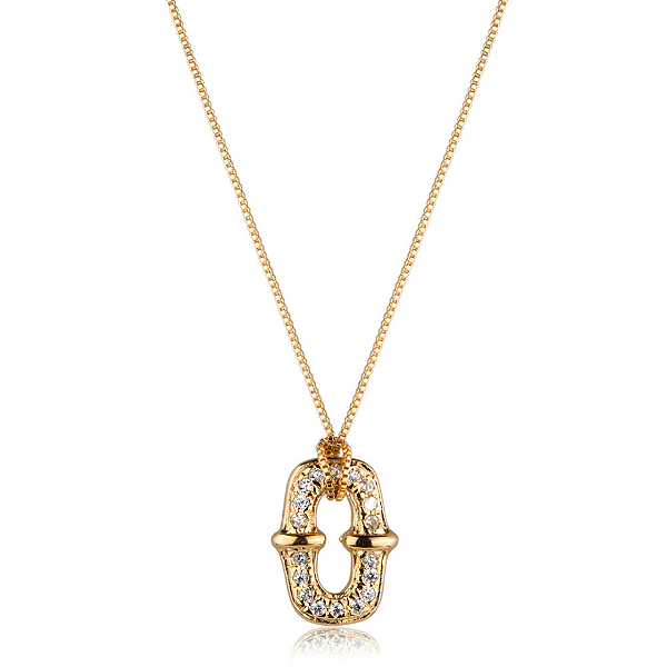 Colar Retangular Cravejados em Zircônias