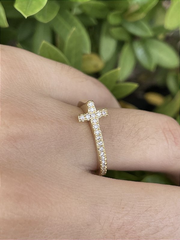Anel Cruz Com Microzircônia