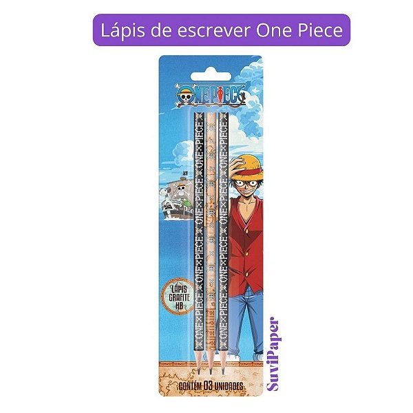 Lápis de escrever One Piece Tris Cartela com 3 Un.