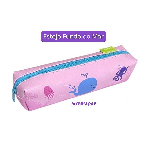 Estojo Tubo Fundo do Mar 20cm Léo e Léo