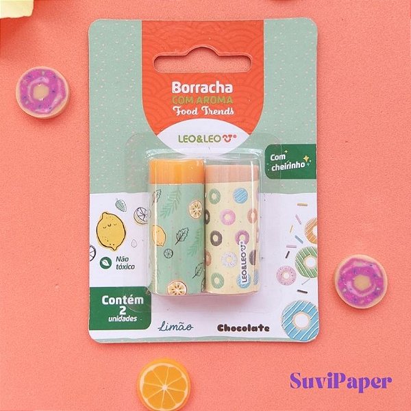 Borracha Perfumada Limão e Chocolate Leo e Leo