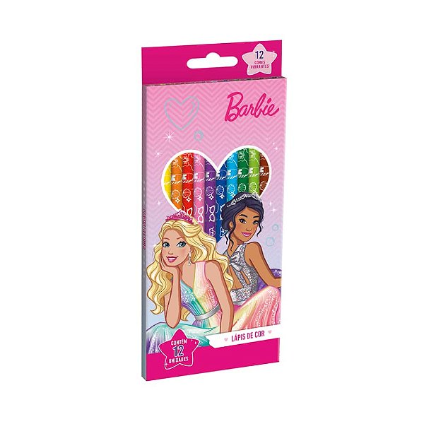 Lápis de Cor Barbie 12 Cores Tris