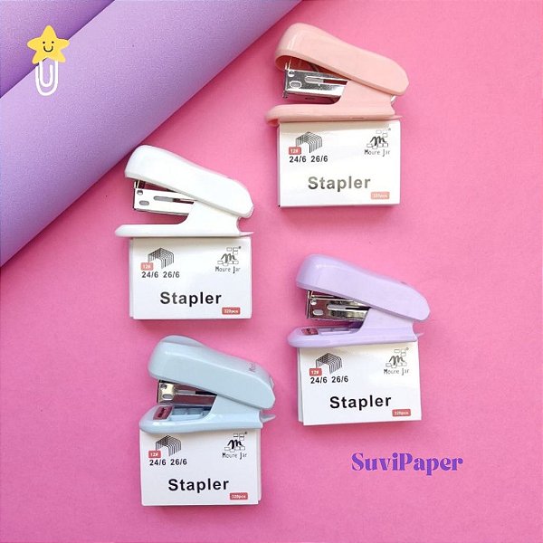 Mini Grampeador com 320 Grampos