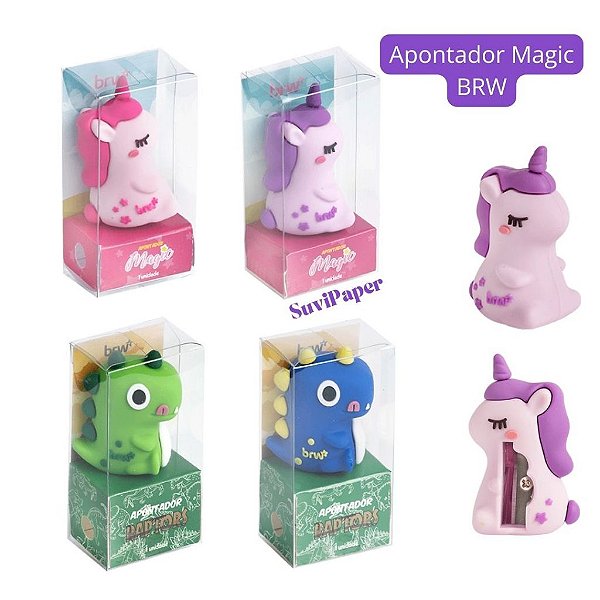 Apontador Pequeno Dinossauro e Unicórnio BRW