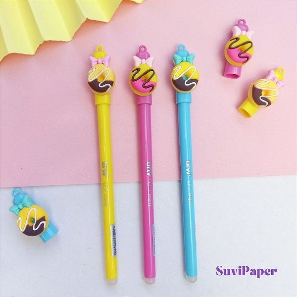 Caneta Esf Apagável Gel Donuts 0.7mm BRW
