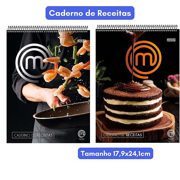 Caderno Colegial Receitas Master Chef - 76 Folhas
