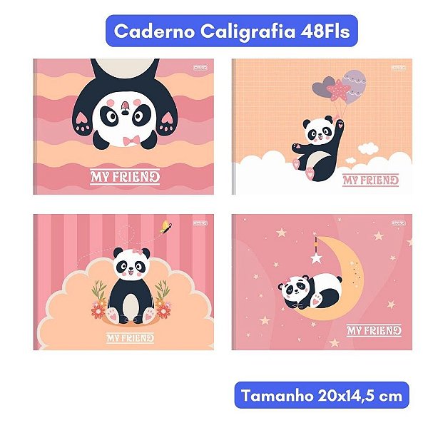 Caderno 1/4 Caligrafia Brochura My Friend SD 48 folhas