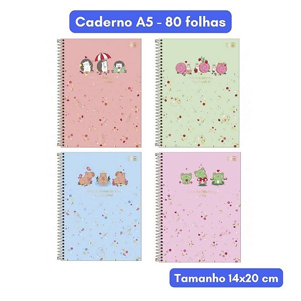 Caderno  A5 Mellow - 1 Matéria e 80 Folhas