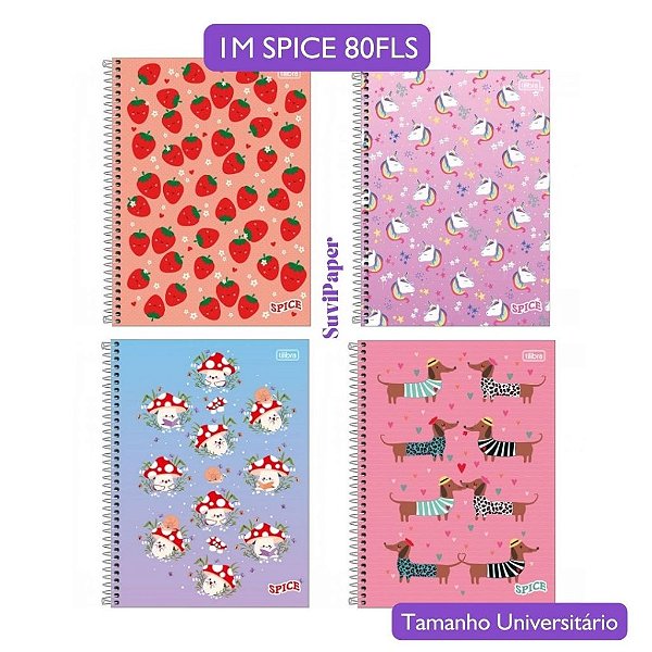 Caderno Univ 1 Matéria 80 Folhas Spice Tilibra