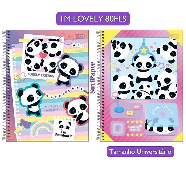 Caderno Univ 1 Matéria 80 Folhas Lovely Friend Tilibra