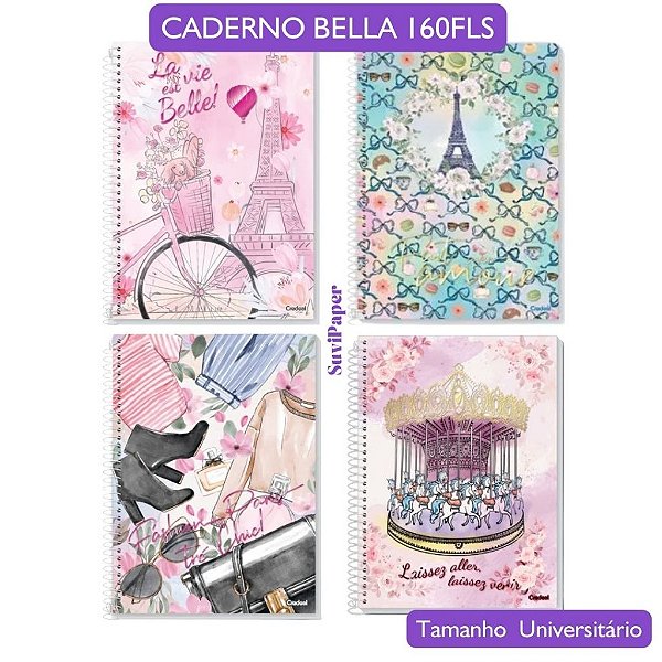 Caderno Univ Luxo Bella Credeal 10 Matérias 160 Folhas