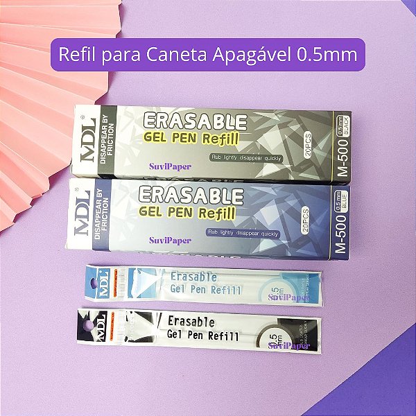 3 Carga para Caneta Apagável 0.5mm Caneta Mágica Fantasminha 3 Und