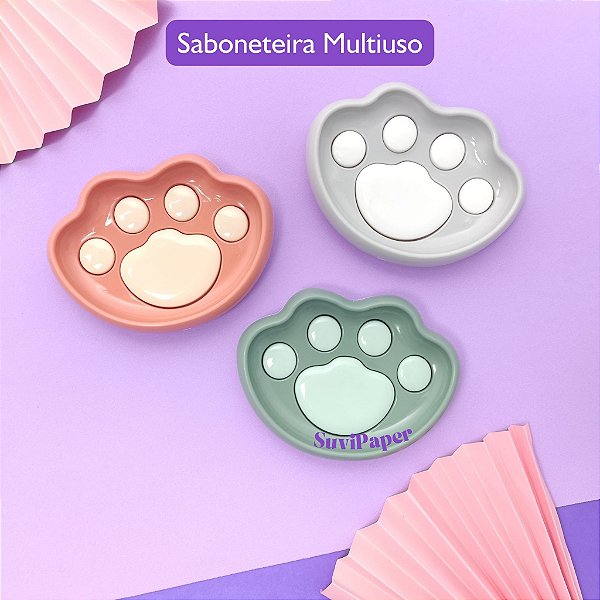 Saboneteira Multiuso Porta Chaves de Mesa Patinha Cores Variadas - Unidade ou Kit