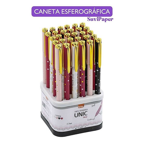 Caneta Esf 0.7mm Unic Stamp BRW