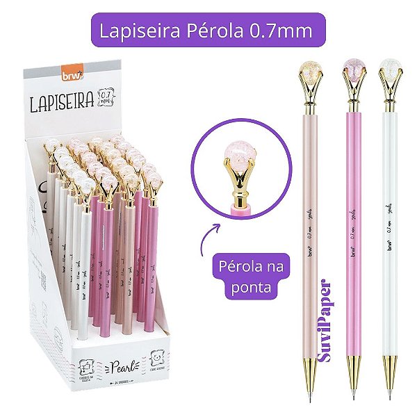 Lapiseira Escolar 0.7mm  Luxo Pérola Und BRW