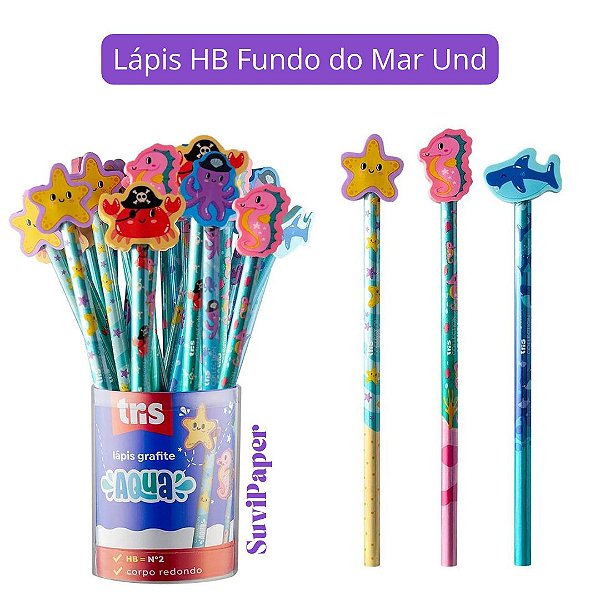 1 Lápis HB de Escrever Aqua Fundo do Mar Tris 1 Und