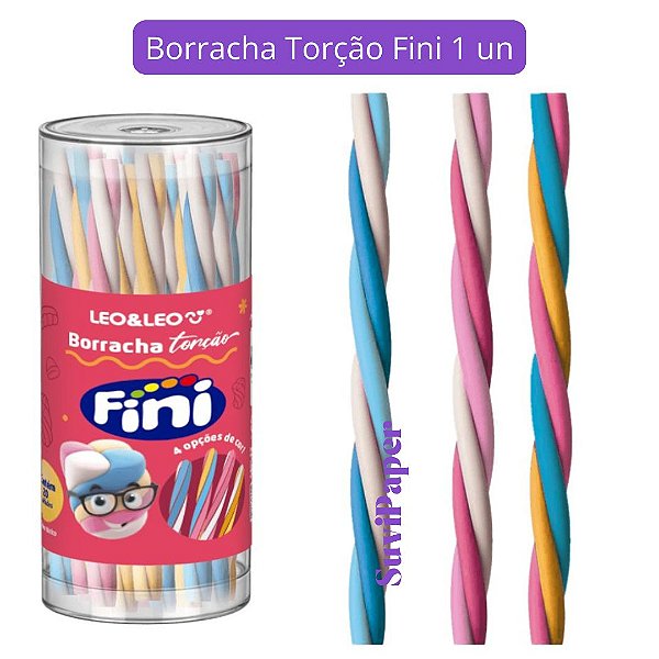 Borracha Escolar Torcida Fini Colorida 1 Un - Léo e Léo