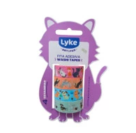 Washi Tape Gatinho e Cachorro Estampas Criativas 1,5cm x 5m Papelaria Charmosa