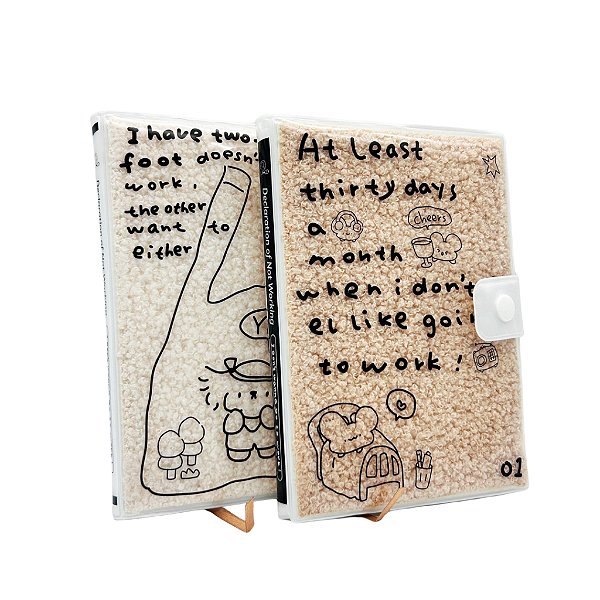 Caderno Luxo A5 Capa Acolchoada Folhas Decoradas Capivara 96 Folhas Estampadas