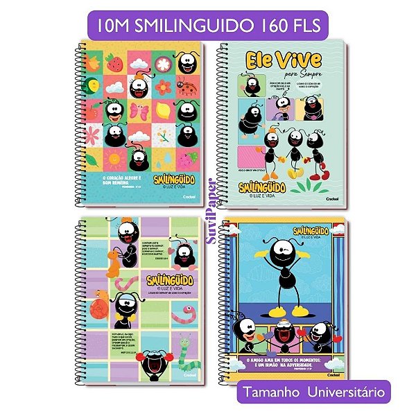 Caderno Univ Smilinguido 10 Matérias 160 Folhas Credeal