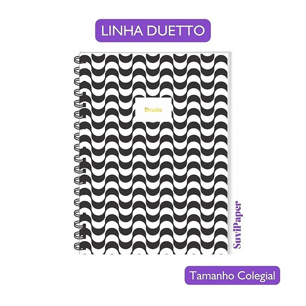 Caderno Colegial 1 Matéria Duetto 80 Folhas