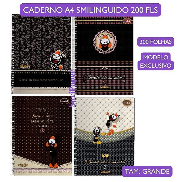 Caderno Universitário Smilingüido Credeal 10 Matérias (2017) - 200 Folhas - Modelo Exclusivo Colecionador