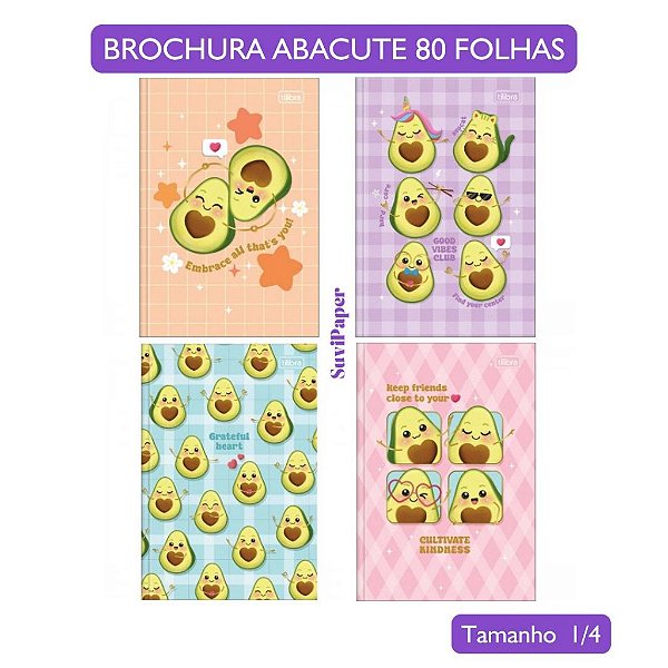 Caderno Brochura 1/4 Abacute 80 Folhas Tilibra