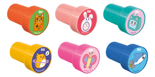 Carimbo Escolar Infantil Pedagógico Tris Animalucos Objetos Objetos