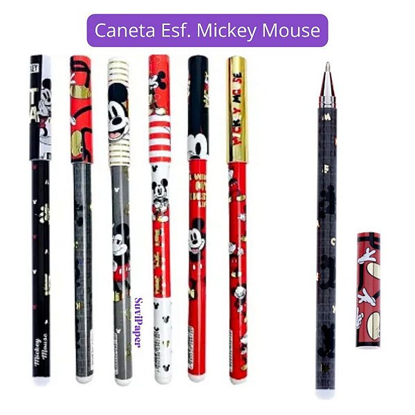 Caneta Esf. 1.0mm Mickey Mouse Molin Disney Decorada- Tinta Azul