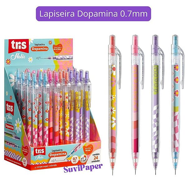 Lapiseira com Borracha 0.7mm Dopamina Tris Und Lançamento 2025