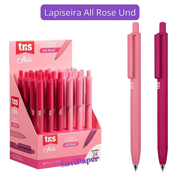 Lapiseira Escolar 0.7mm All Rose Luxo Und Tris