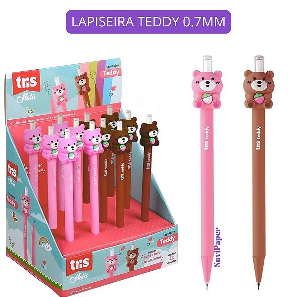 Lapiseira Escolar 0.7mm Urso Teddy Tris