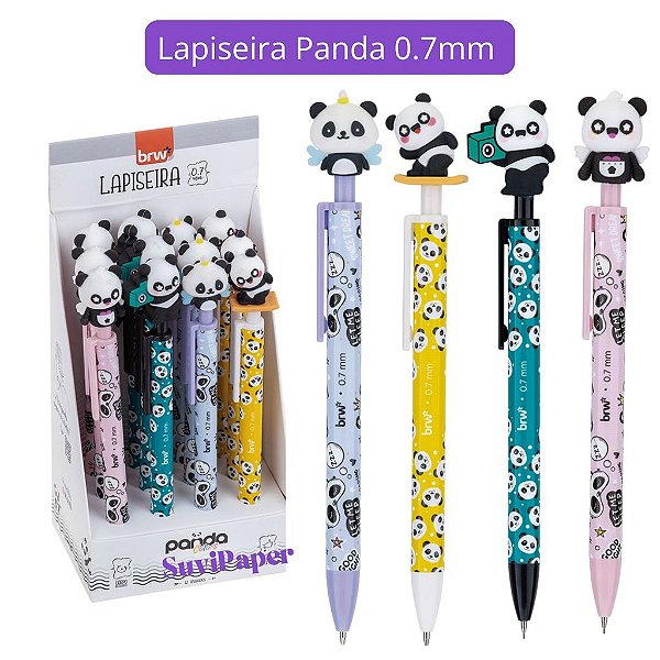 Lapiseira Escolar 0.7mm Panda Colorido Und BRW