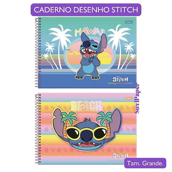 Caderno de Cartografia e Desenho Stitch Modelo 2025 Foroni 80 Folhas