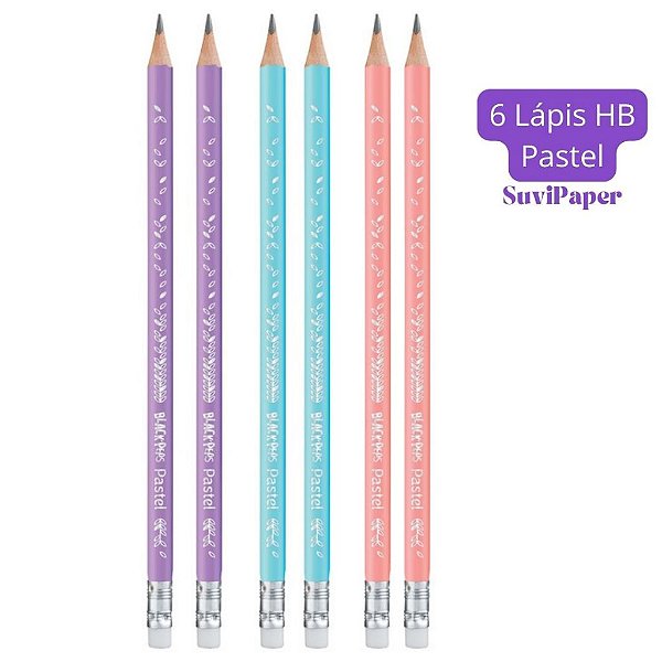 6 Lápis de Escrever HB Tons Pastel Maped